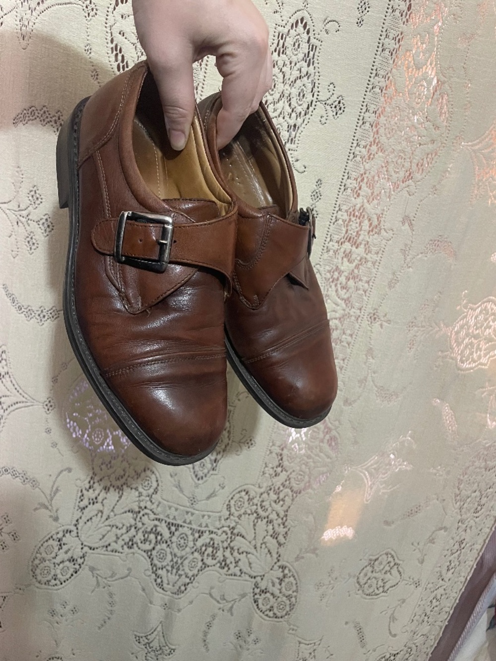 Florsheim: @ease Italian leather dress shoes with monk strap